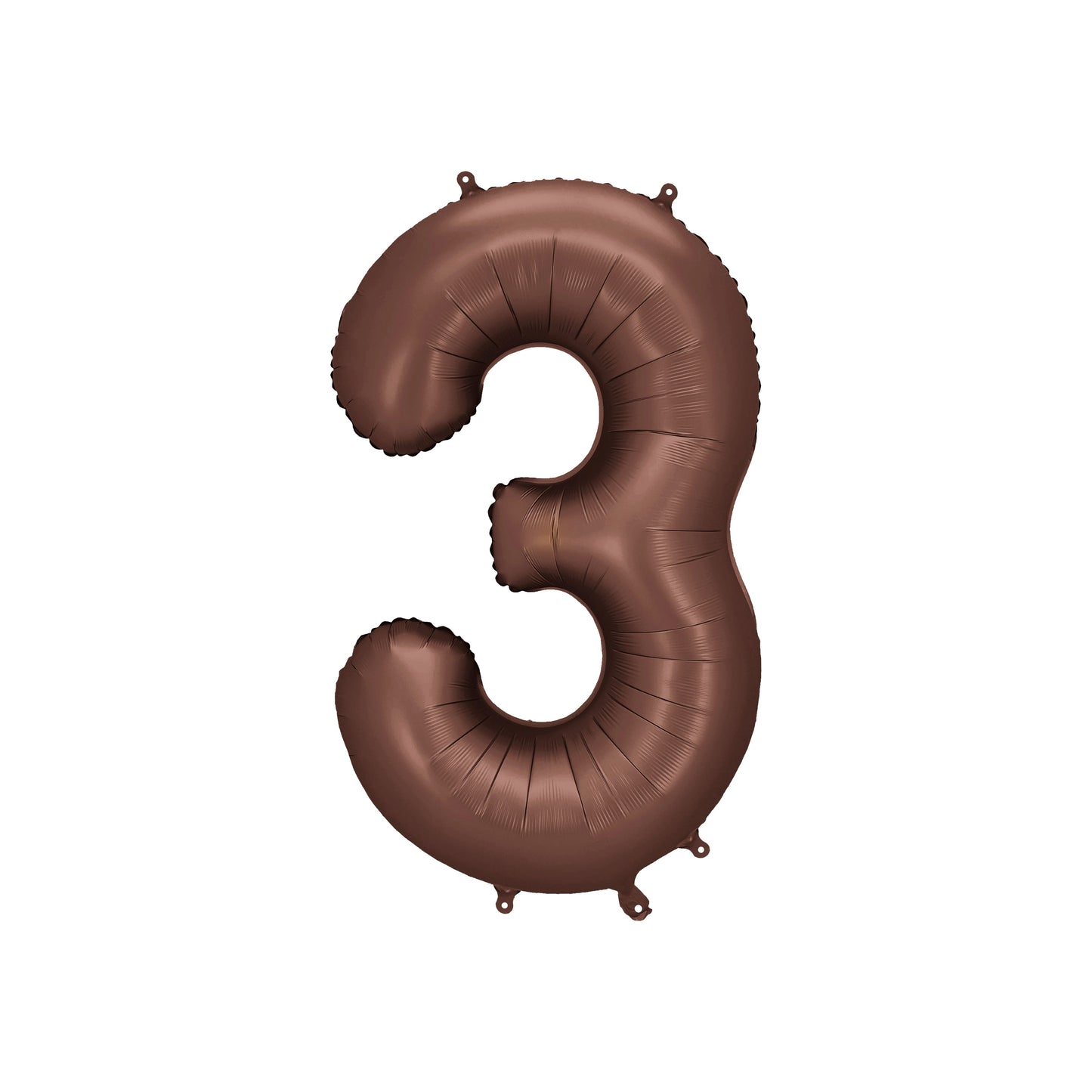 Mocha Number 3 Foil Balloon – Birthday Party Decoration