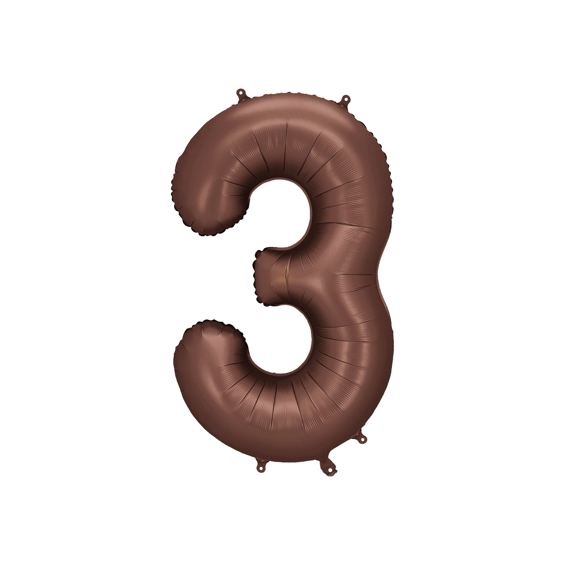 Mocha Number 3 Foil Balloon – Birthday Party Decoration