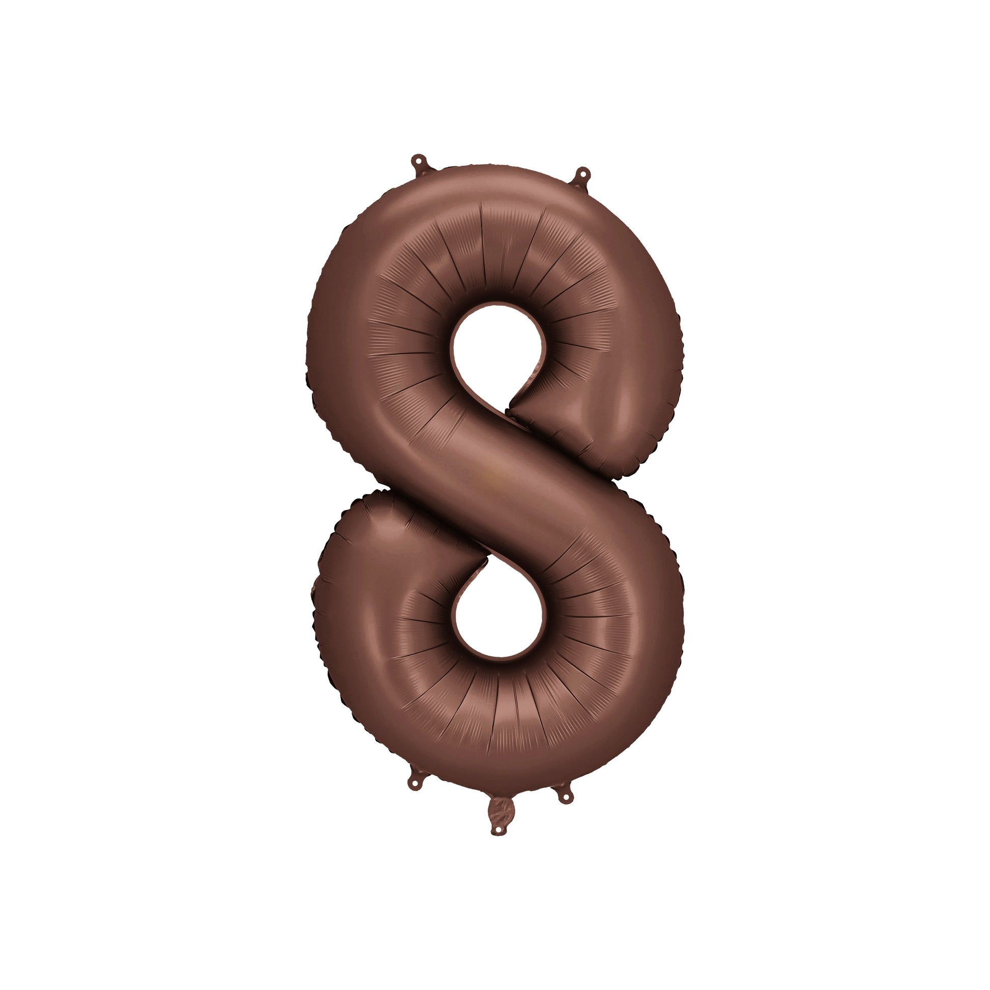 Mocha Number 8 Foil Balloon – Birthday Party Decoration