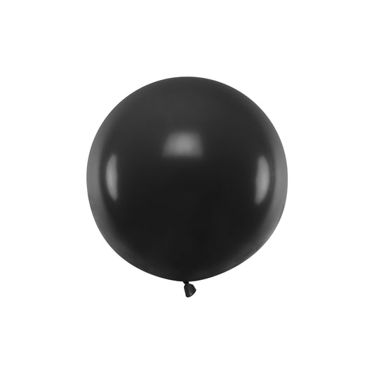 Pastel Black Round Balloon