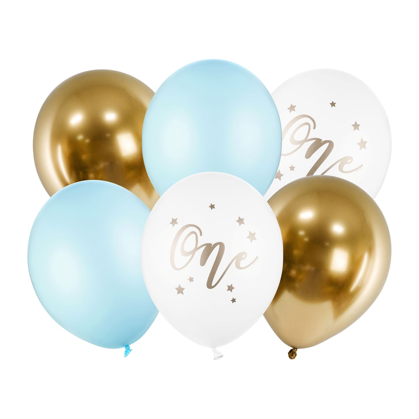 Balloon set gold, blue, white for kids birthday party