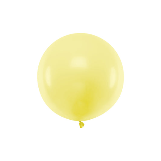 Pastel Light Yellow Round Balloon