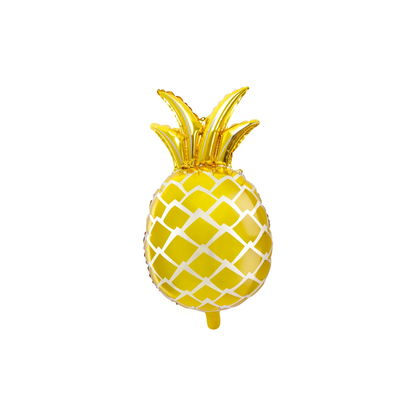Metallic pineapple-shaped foil balloon – tropical or summer event decoration