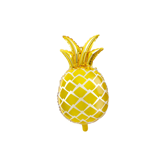 Metallic pineapple-shaped foil balloon – tropical or summer event decoration