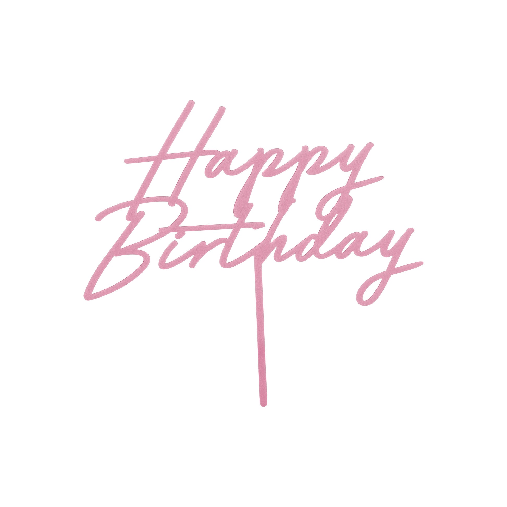 Happy Birthday Pink Cake Topper