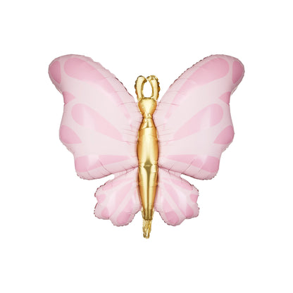 Pink butterfly foil balloon for unicorn birthday party decoration