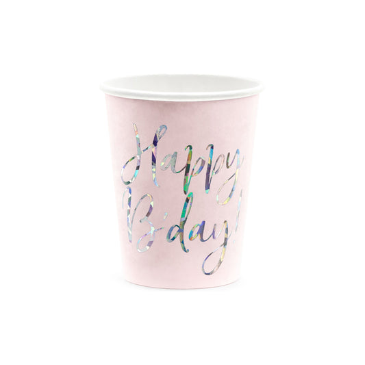 Pink Happy Birthday Paper Cups