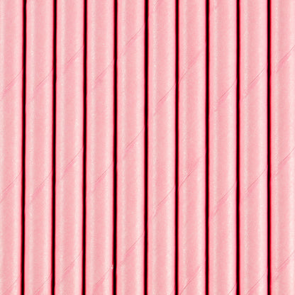 Pink Paper Straws