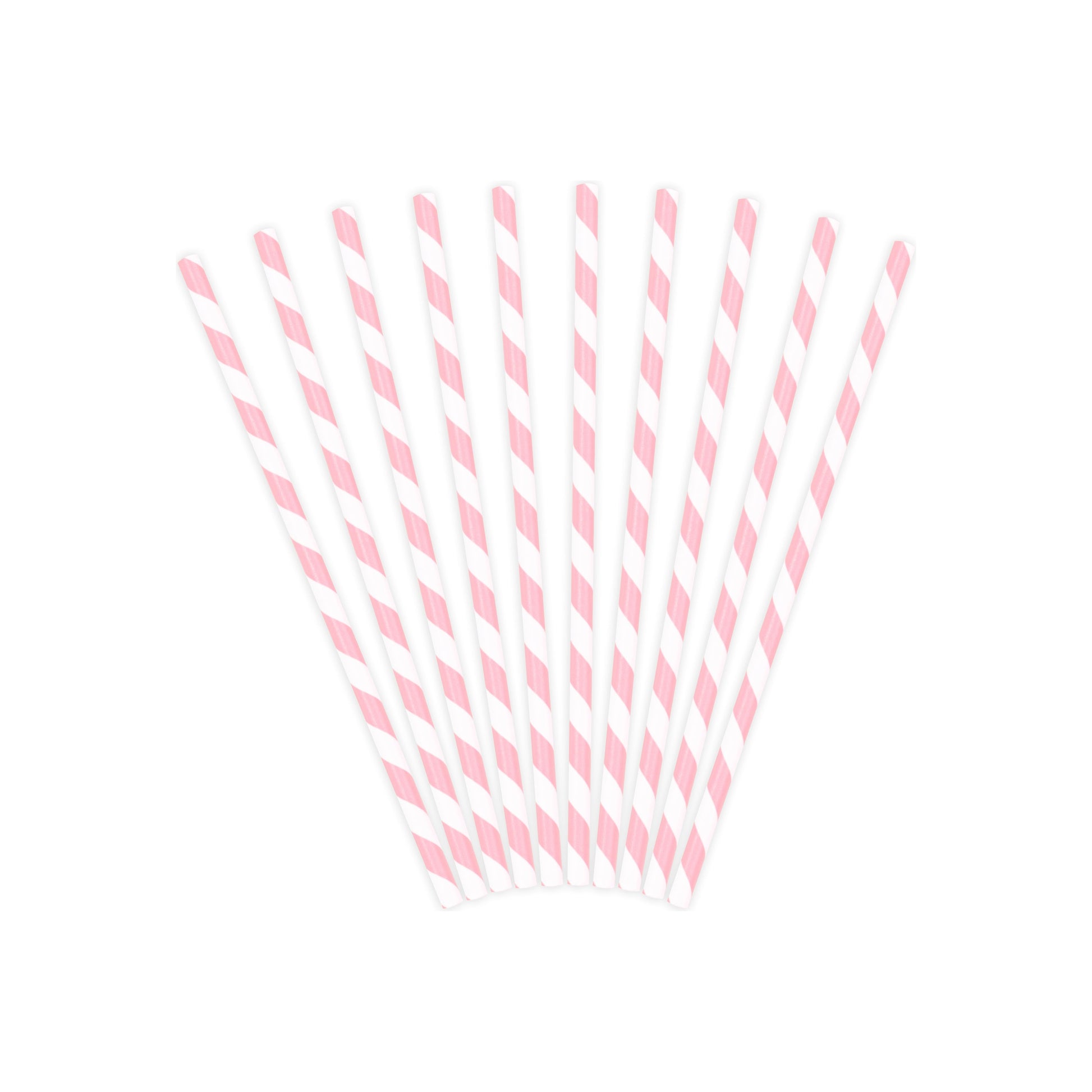 Pink Striped Paper Straws