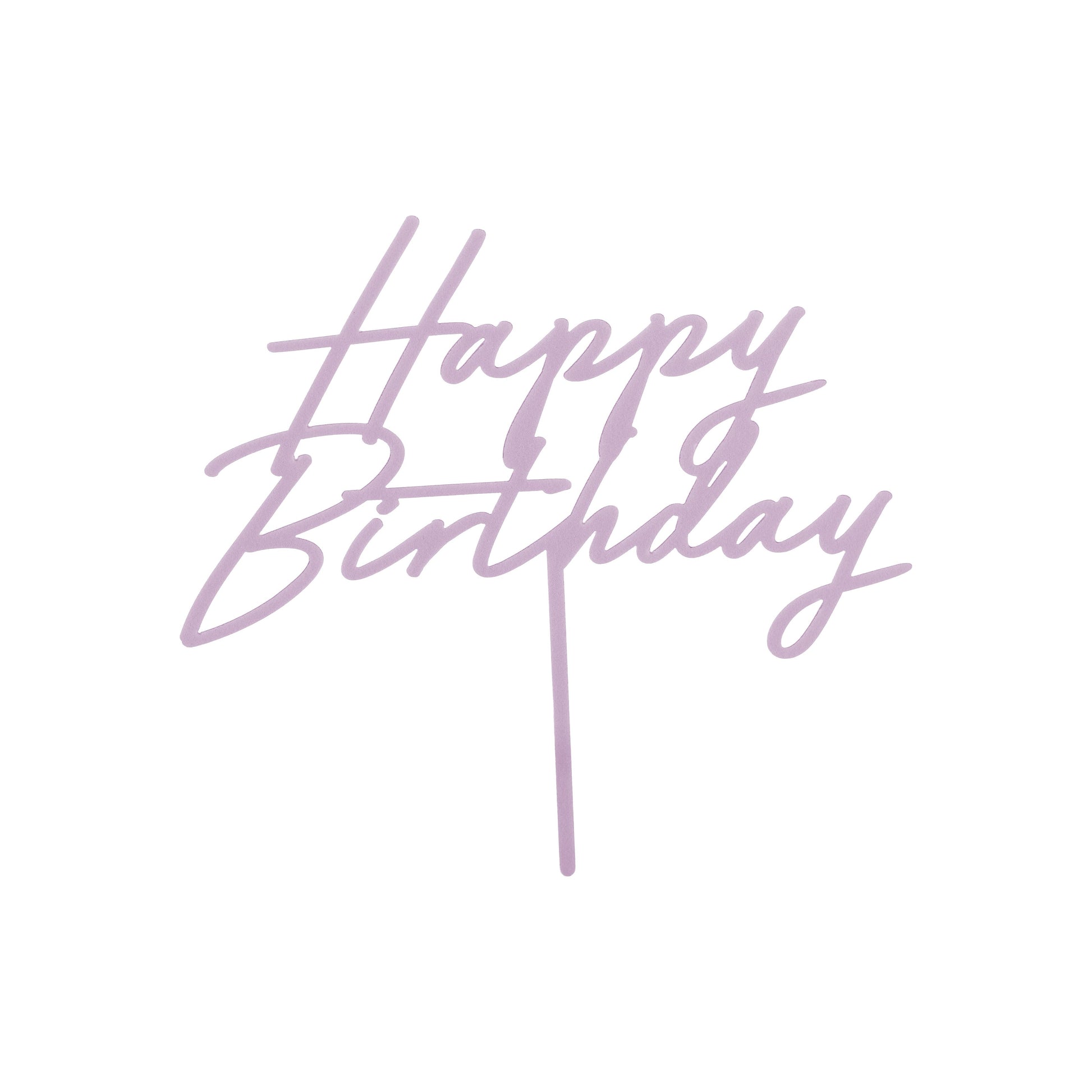 Happy Birthday Purple Cake Topper