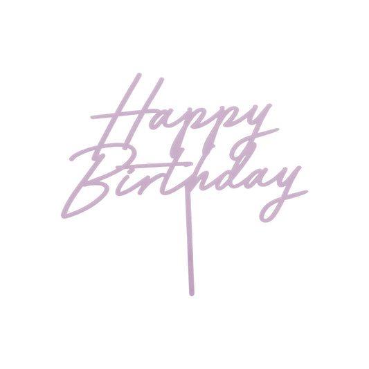 Happy Birthday Purple Cake Topper