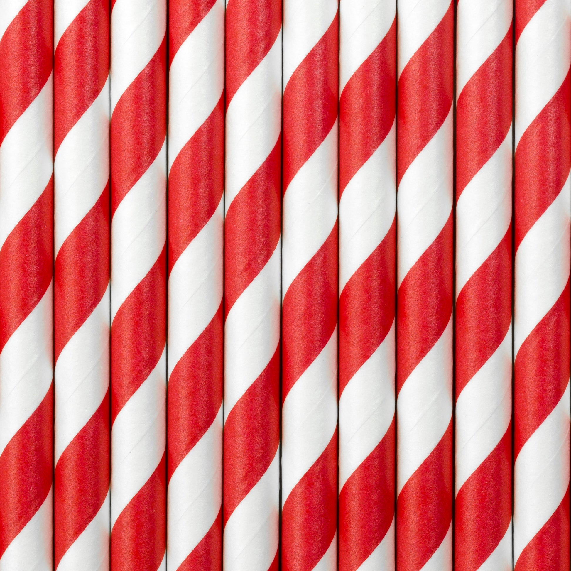 Red Striped Paper Straws