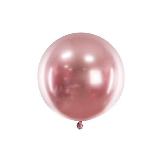 Rose gold round glossy balloon