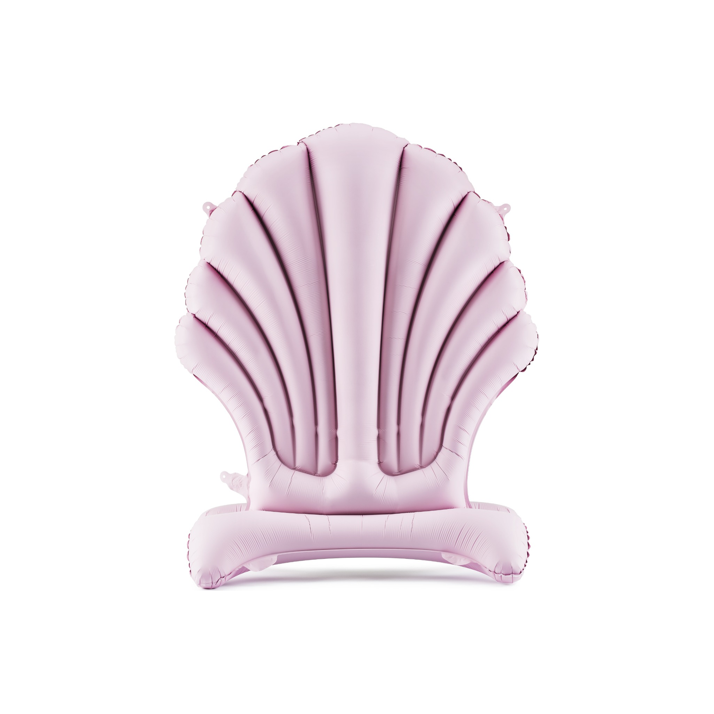 Pink foil balloon shaped like a seashell — elegant ocean or mermaid party decoration.