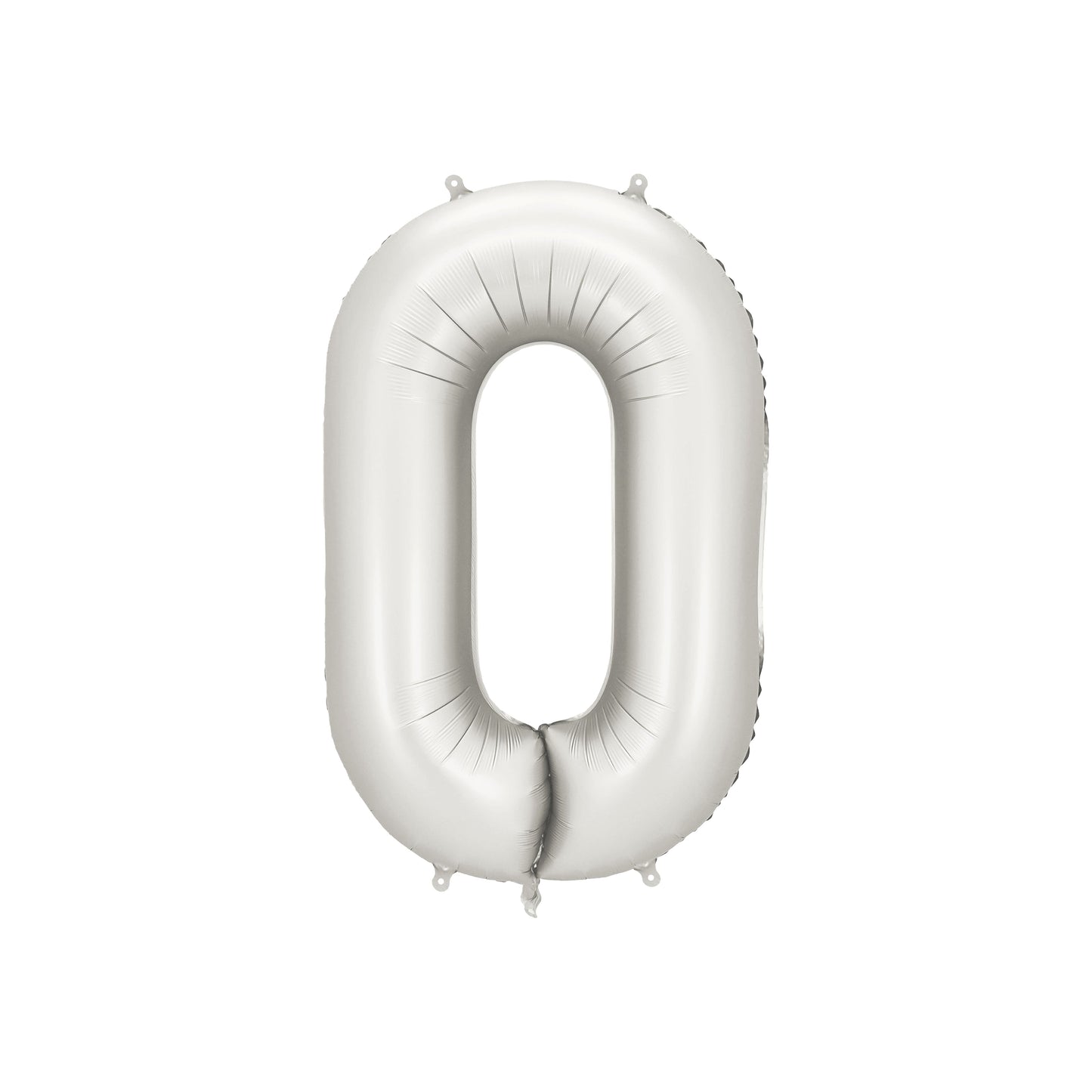 Silver Number 0 Foil Balloon – Birthday Party Decoration
