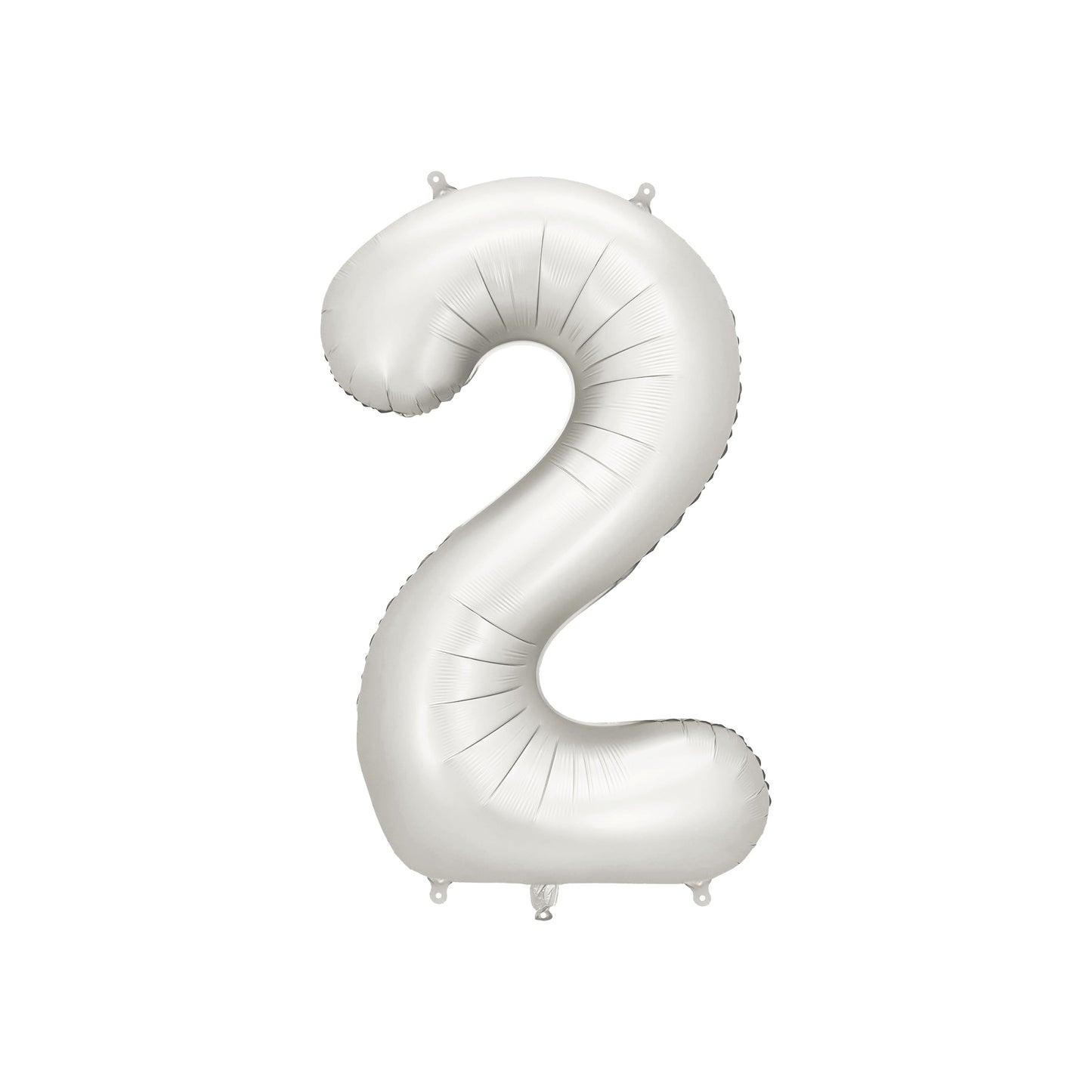 Silver Number 2 Foil Balloon – Birthday Party Decoration