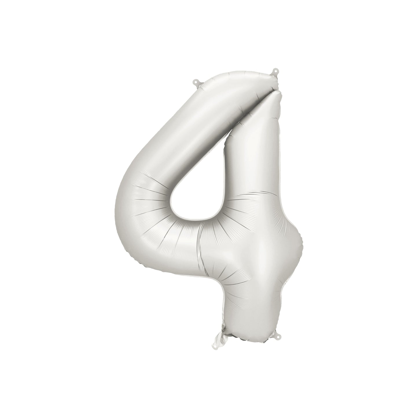 Silver Number 4 Foil Balloon – Birthday Party Decoration