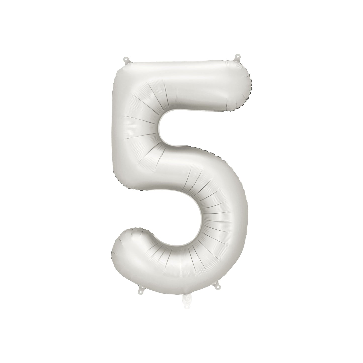 Silver Number 5 Foil Balloon – Birthday Party Decoration