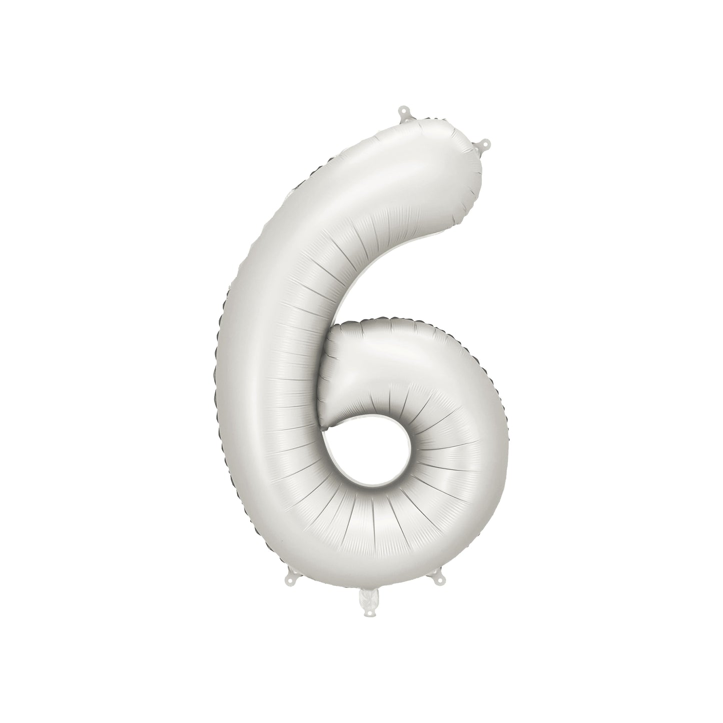 Silver Number 6 Foil Balloon – Birthday Party Decoration