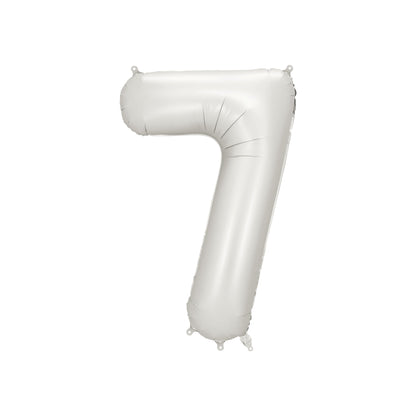 Silver Number 7 Foil Balloon – Birthday Party Decoration