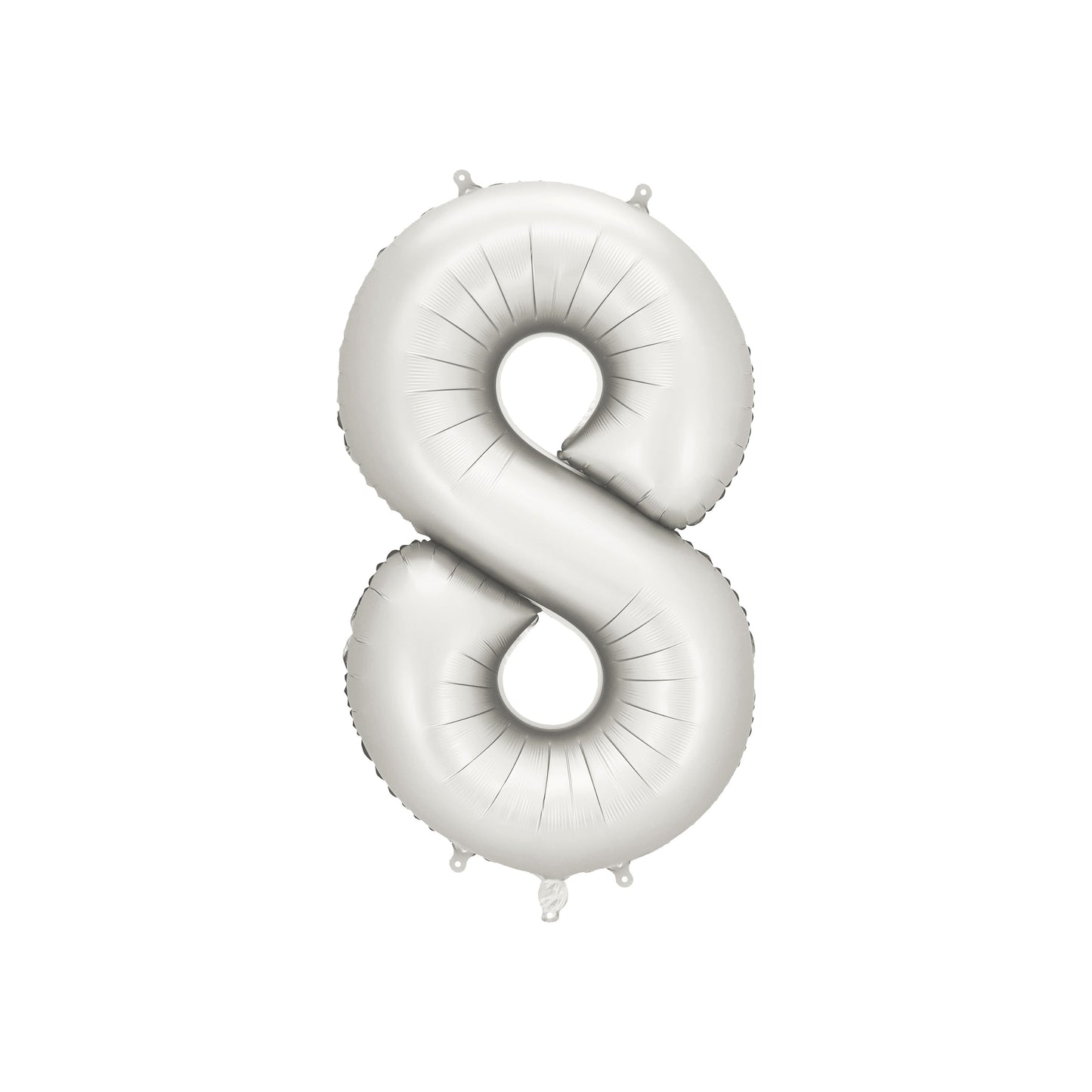 Silver Number 8 Foil Balloon – Birthday Party Decoration