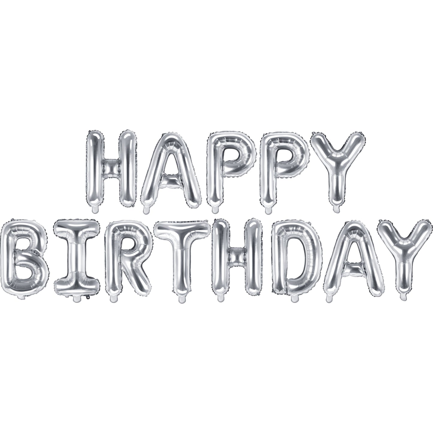Silver Happy Birthday Foil Balloon