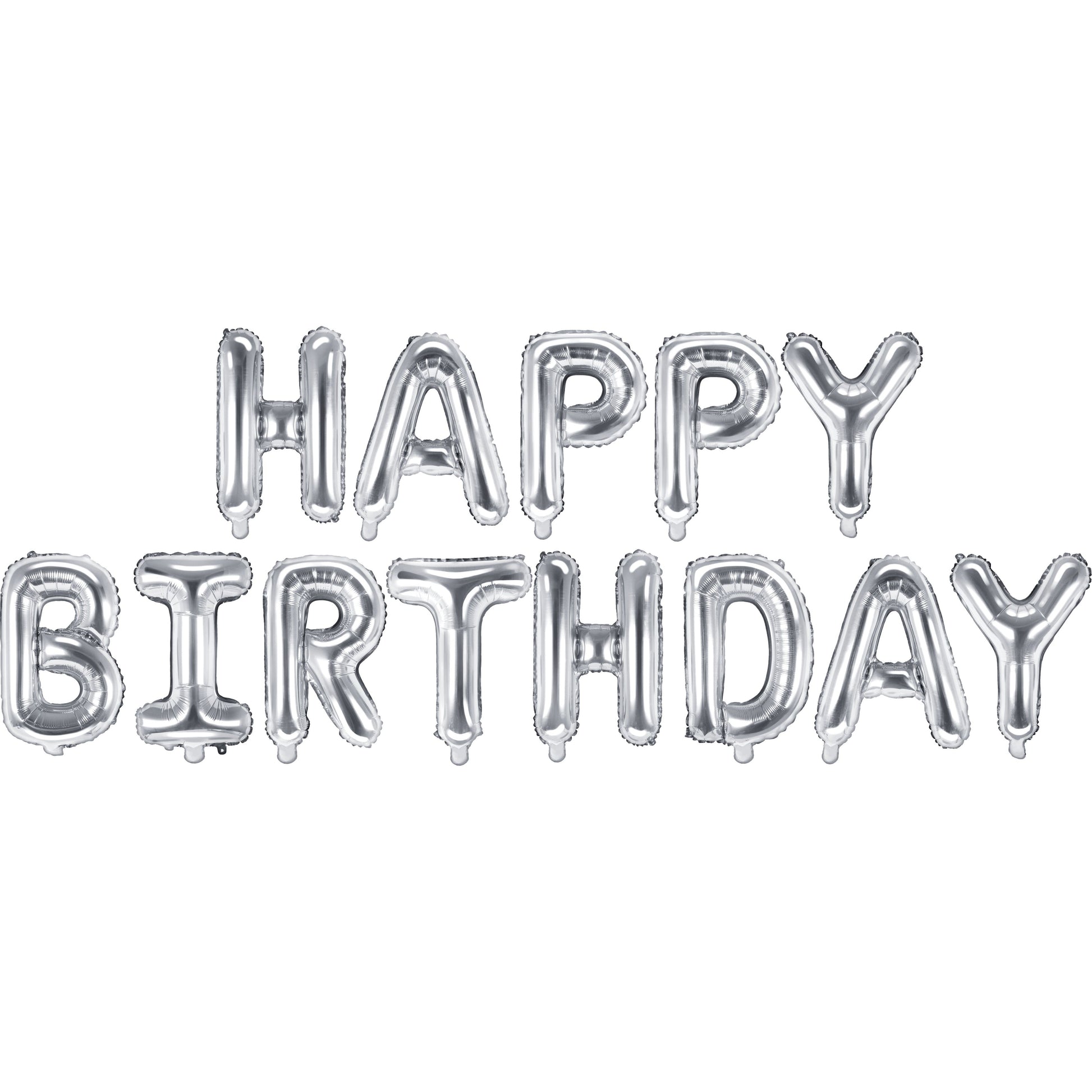 Silver Happy Birthday Foil Balloon