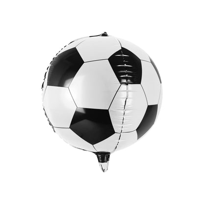 Foil balloon shaped like a soccer ball, great for football birthday decorations and party backdrops
