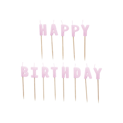 Violet Happy Birthday Candles