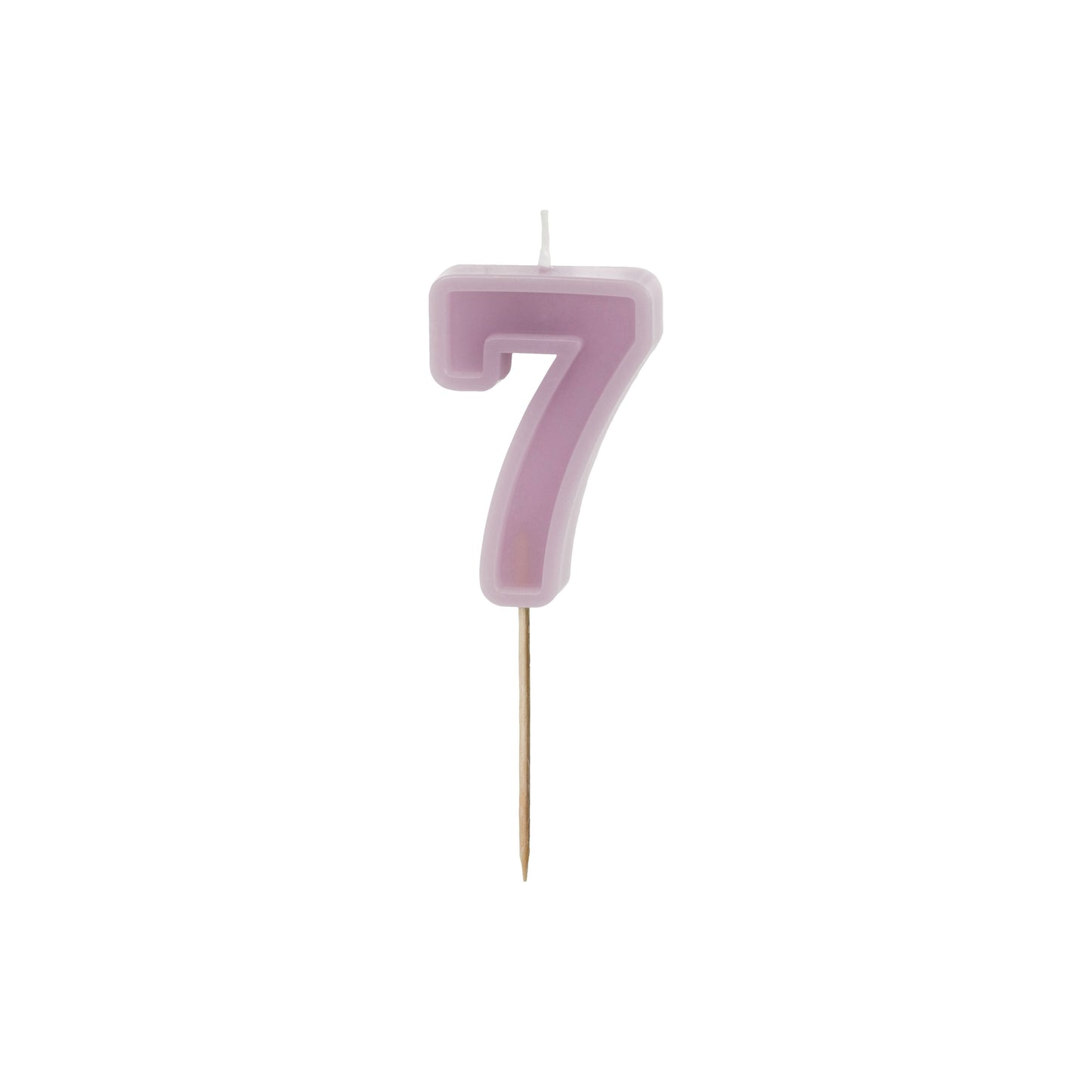 Violet Birthday Candle number 7