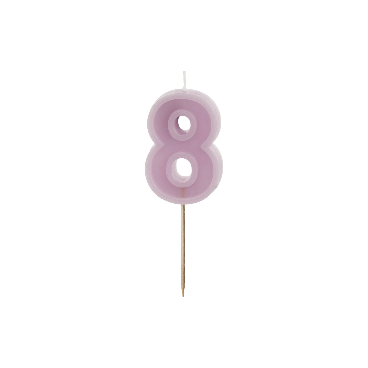 Violet Birthday Candle number 8