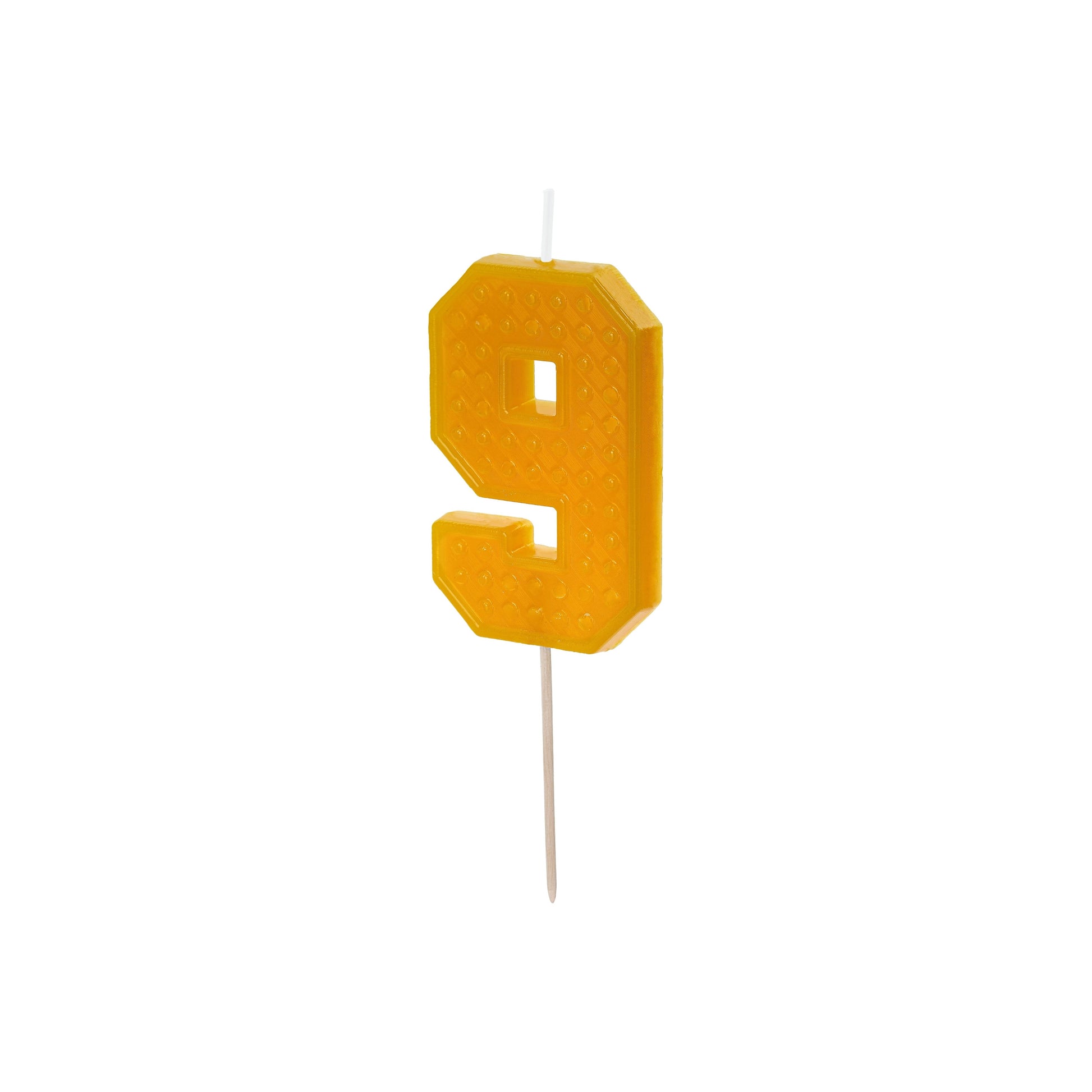 Yellow Birthday Candle – Number 9