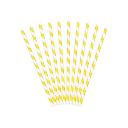 Yellow Striped Paper Straws