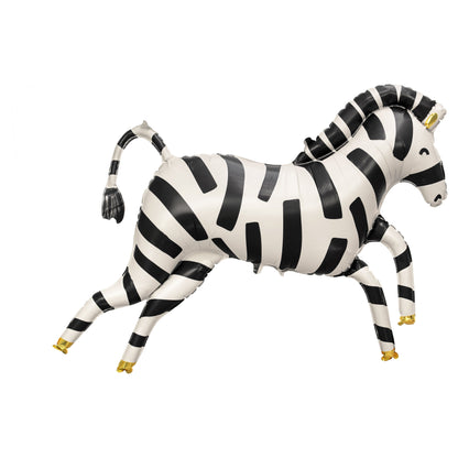 Zebra-shaped foil balloon for jungle or animal birthday decor